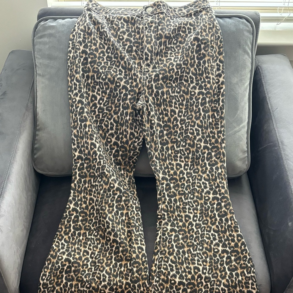 Free People Leopard Jeans Size 30